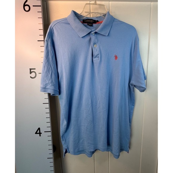 US Polo Assn. Other - U.S. Polo Assn.‎ Luxury Feel Light Blue Polo Shirt Short Sleeves Large Men's